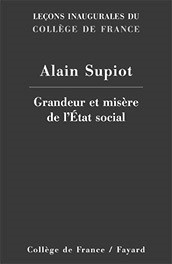 Publication de la Leçon inaugurale d'Alain Supiot 