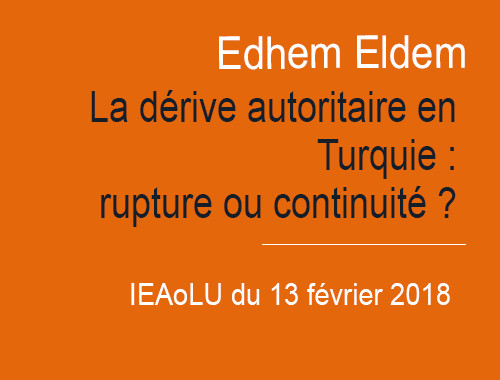 IEAoLU Tuesday : lecture by Edhem Eldem February 13th