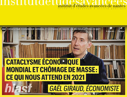 Intelligent et intelligible : la crise économique décryptée par Gaël Giraud, entretien pour Blast