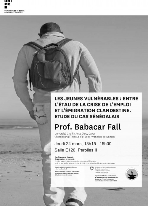 Conférence de Babacar Fall (Fellow 2015-2016) à l’ Université de Fribourg, Suisse